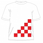 Souvenir from Croatia T shirt with red and white squares Souvenir from Croatia T shirt with red and white squares